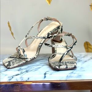 NWOT - SCHUTZ Snakeskin Strappy Heels - SIZE 9.5